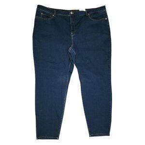 INC Denim Jeans Womens Plus Size 28W‎ Core Mid Rise Essex Skinny Tikglo Wash